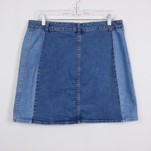 Madewell Stretch Denim Mini Skirt Pieced Edition - Picture 2 of 10